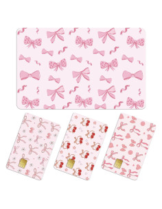 Skin para Tarjeta de Crédito AFRITEE Lazos Rosa 4 Pcs