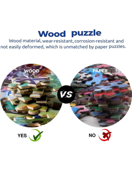 Rompecabezas de Madera 1000 Piezas DALUOHAOQI 50x75 cm