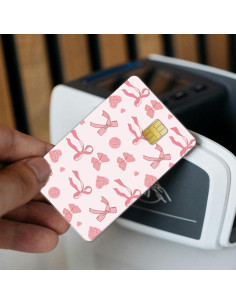 Skin para Tarjeta de Crédito AFRITEE Lazos Rosa 4 Pcs 2