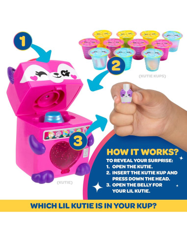 Máquina expendedora Foxy Kutie 10 cm con 12 Kups sorpresa