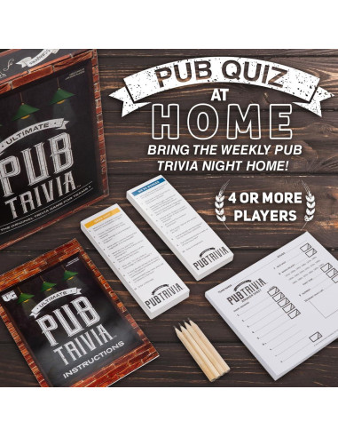 Juego de Trivia de Pub University Games para 4+ Jugadores