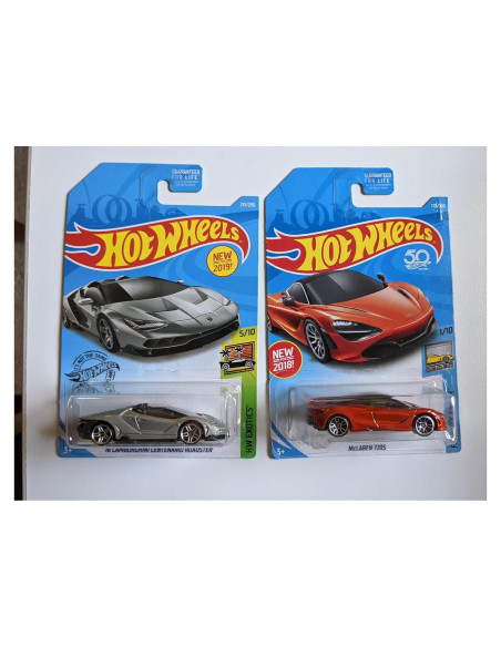 Paquete de 2 Vehículos Hot Wheels Lamborghini y McLaren Paquete de 2 Vehículos Hot Wheels Lamborghini y McLaren