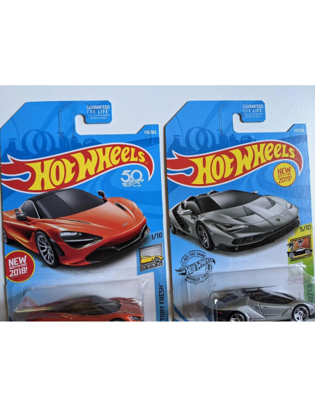 Paquete de 2 Vehículos Hot Wheels Lamborghini y McLaren Paquete de 2 Vehículos Hot Wheels Lamborghini y McLaren