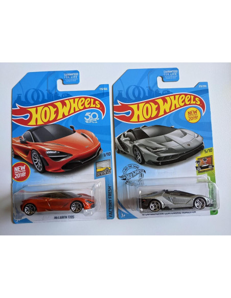 Paquete de 2 Vehículos Hot Wheels Lamborghini y McLaren Paquete de 2 Vehículos Hot Wheels Lamborghini y McLaren