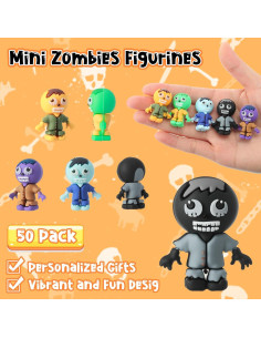 50 Figuras Mini Zombis PVC VioraWhite para Halloween 3.5x2 CM 2