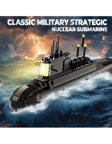 Juego de Bloques Submarino Nuclear eafzv 1498 Piezas