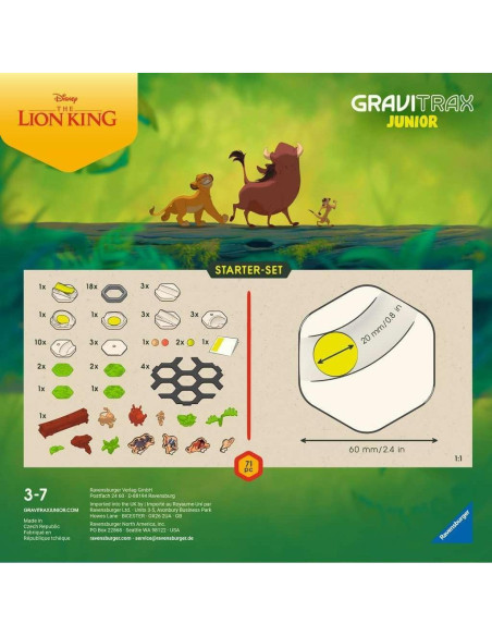 GraviTrax Junior Ravensburger Paquete Rey León 1.25 kg