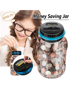 Tarro de Ahorro Digital Winnsty 2.5L LCD Azul 2