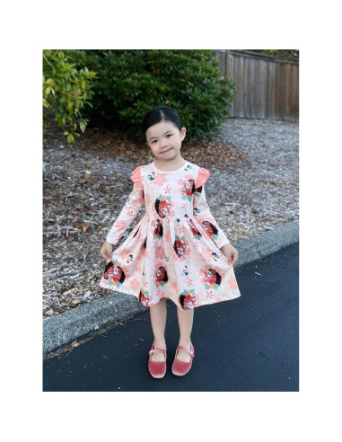 Vestido de Manga Larga Coral Moana Disney para Niñas 3T