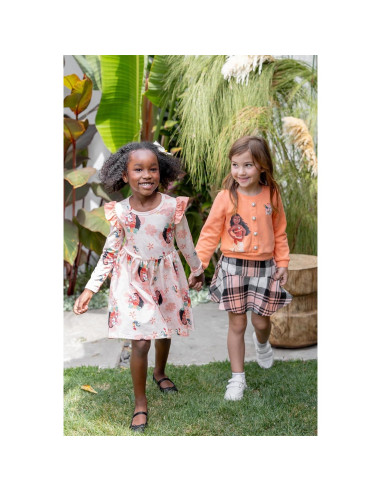Vestido de Manga Larga Coral Moana Disney para Niñas 3T