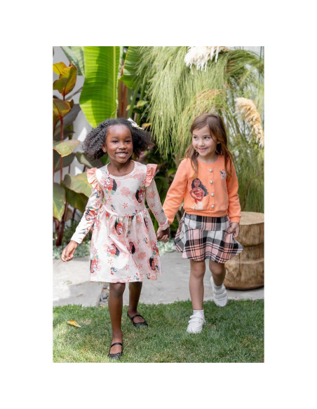 Vestido de Manga Larga Coral Moana Disney para Niñas 3T