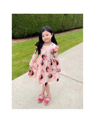 Vestido de Manga Larga Coral Moana Disney para Niñas 3T