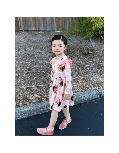 Vestido de Manga Larga Coral Moana Disney para Niñas 3T