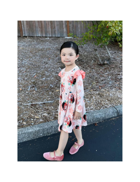 Vestido de Manga Larga Coral Moana Disney para Niñas 3T