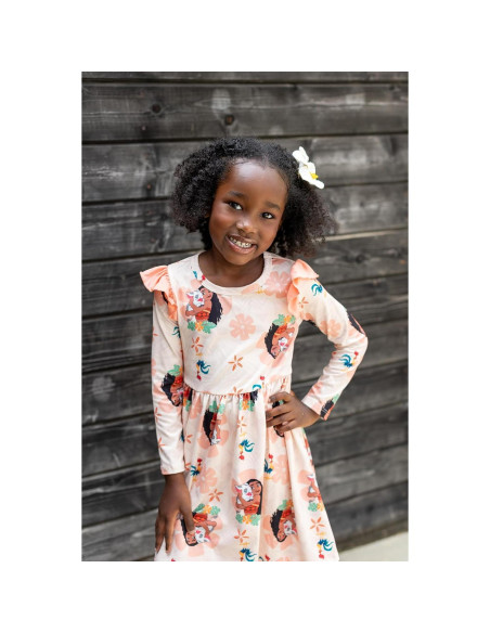 Vestido de Manga Larga Coral Moana Disney para Niñas 3T