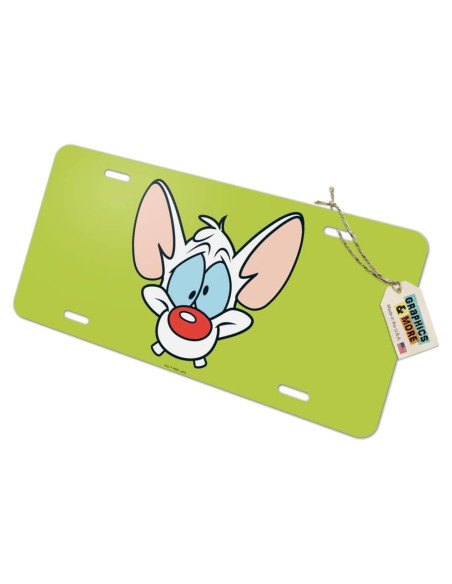 Placa de Licencia de Metal Pinky y el Cerebro - 15.2x30.5cm
