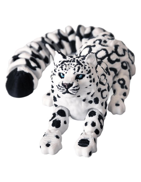 Figura Articulada Leopardo de Nieve 20 cm - Foshan