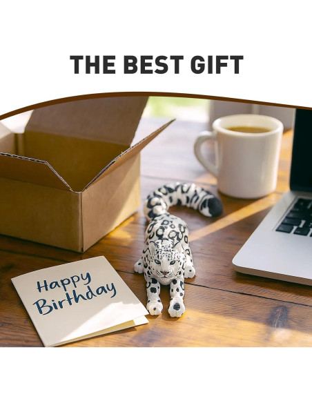 Figura Articulada Leopardo de Nieve 20 cm - Foshan