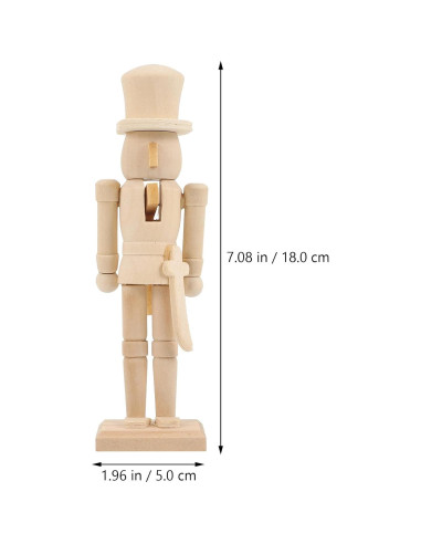 Adorno Cascanueces de Madera FAVOMOTO 3PCS Navidad DIY