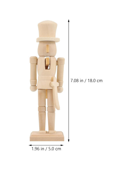 Adorno Cascanueces de Madera FAVOMOTO 3PCS Navidad DIY