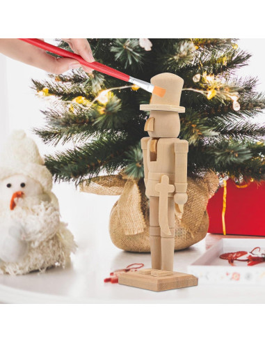 Adorno Cascanueces de Madera FAVOMOTO 3PCS Navidad DIY