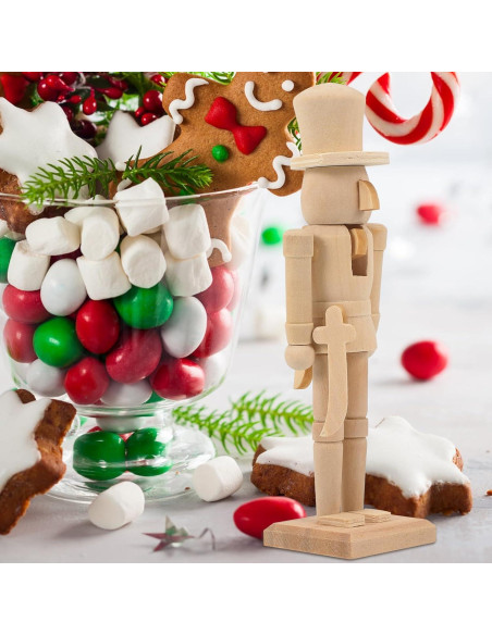 Adorno Cascanueces de Madera FAVOMOTO 3PCS Navidad DIY