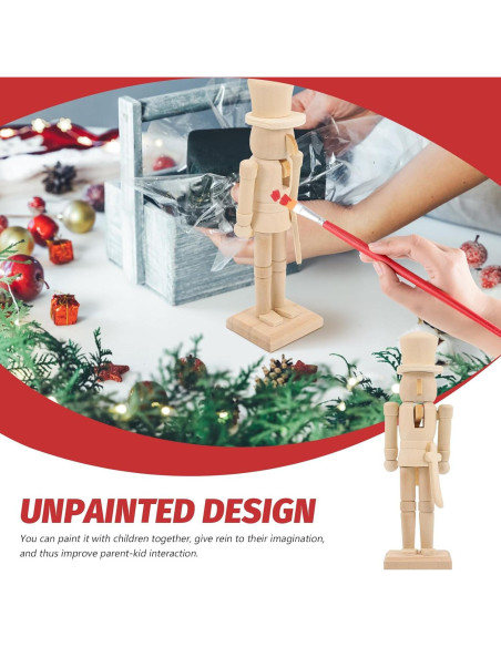 Adorno Cascanueces de Madera FAVOMOTO 3PCS Navidad DIY