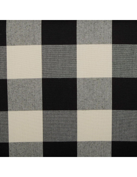 Ottomán de Almacenamiento GDFStudio Cuadrícula Negra 130 cm