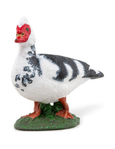 Figurita Papo Pato Muscovy Pintada a Mano 7x3x5cm 2