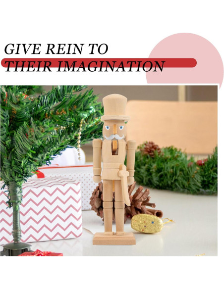 Adorno Cascanueces de Madera FAVOMOTO 3PCS Navidad DIY