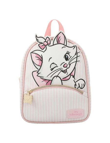 Mochila Mini Disney Aristocats Marie Rosa y Blanca 26.67 cm Mochila Mini Disney Aristocats Marie Rosa y Blanca 26.67 cm