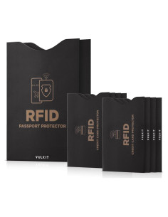 VULKIT Fundas Bloqueadoras RFID 8 Tarjetas y 2 Pasaportes