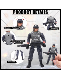 Conjunto de Figuras de Soldados Soulchen - 15 Piezas Militares 2