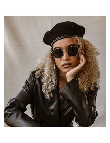 Boina Militar Gajaous Verde Ajustable 100% Lana para Hombres y Mujeres