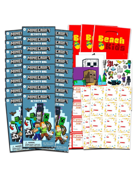 Paquete de Fiesta Minecraft - 24 Libros Mini para Colorear