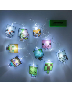 Luces de Cadena LED Minecraft Paladone 10 Personajes Multicolor 2