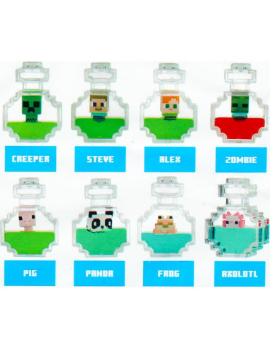 Bolsa Sorpresa Llavero Tsunameez Minecraft Serie 2 - 2 Paquetes