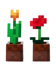 Luz de Ambiente LED Minecraft - Juego de 2 Tulipán y Amapola