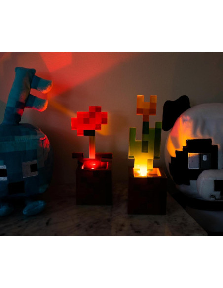 Luz de Ambiente LED Minecraft - Juego de 2 Tulipán y Amapola