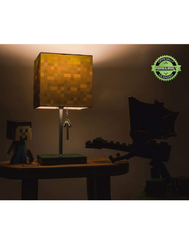 Lámpara de Escritorio LED Ukonic Minecraft Bloque de Hierba 35.56cm