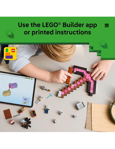 LEGO Minecraft La Mina de la Pica 21277 - Set de Construcción 530 Piezas