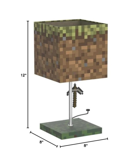 Lámpara de Escritorio LED Ukonic Minecraft Bloque de Hierba 35.56cm