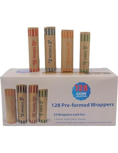 Envolturas de Monedas L ME GUSTA 128 Rollos Variados