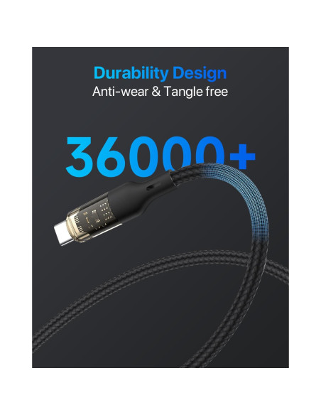 Cable USB C a USB C 240W SooPii 3m 2-Pack con Pantalla LED Cable USB C a USB C 240W SooPii 3m 2-Pack con Pantalla LED