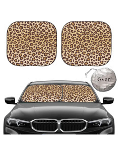 Gven Parasol para Parabrisas Leopardo 2pcs UV 2025 73.66x59.69cm