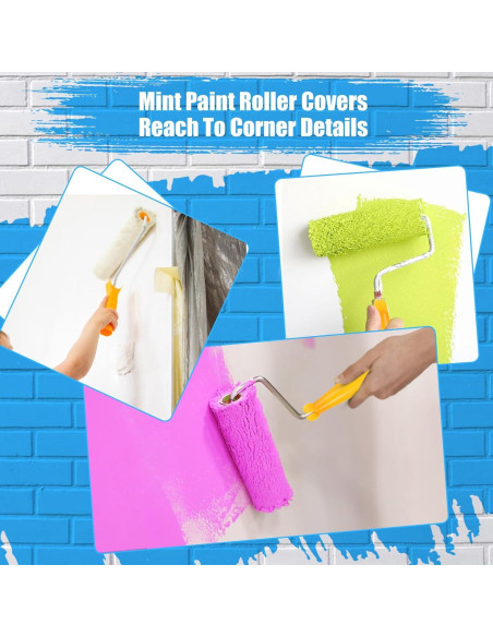 100 Pcs Rodillo de Pintura de Espuma 10 cm JOUTYFOR con Mangos