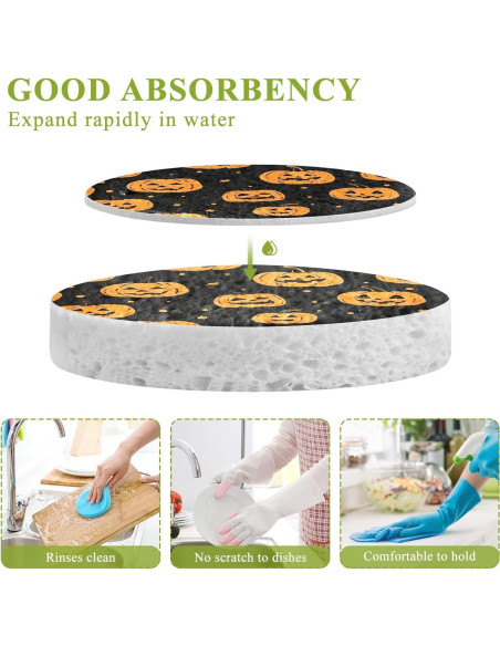 3 Esponjas de Fregar Kigai para Cocina y Baño - Absorbentes y Duraderas