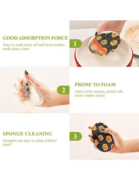 3 Esponjas de Fregar Kigai para Cocina y Baño - Absorbentes y Duraderas