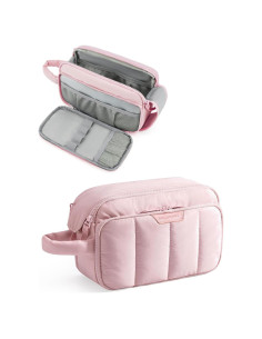 Organizador de Maquillaje de Viaje BAGSMART Rosa 25.5x15.5x10.5 cm
