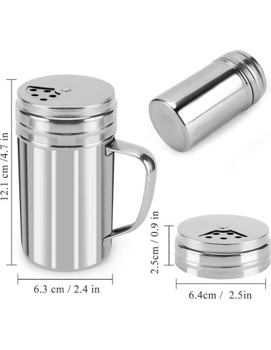 Shaker de Especias Accmor 390ml Acero Inoxidable Ajustable